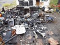Wohnwagen ausgebrannt Koeln Muelheim Muelheimer Ring Piccoloministr P031